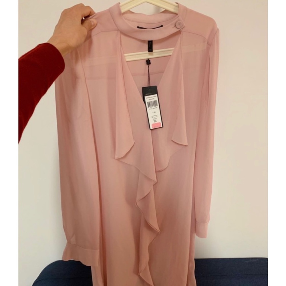 BCBG tea rose ruffle shirt tunics